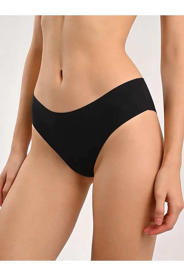 Трусы слипы из хлопка INDEFINI, черный - фото 1