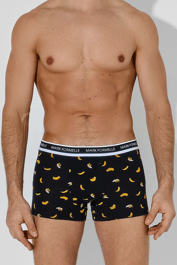 Трусы мужские MARK FORMELLE, бананы на черном 1 - фото 1
