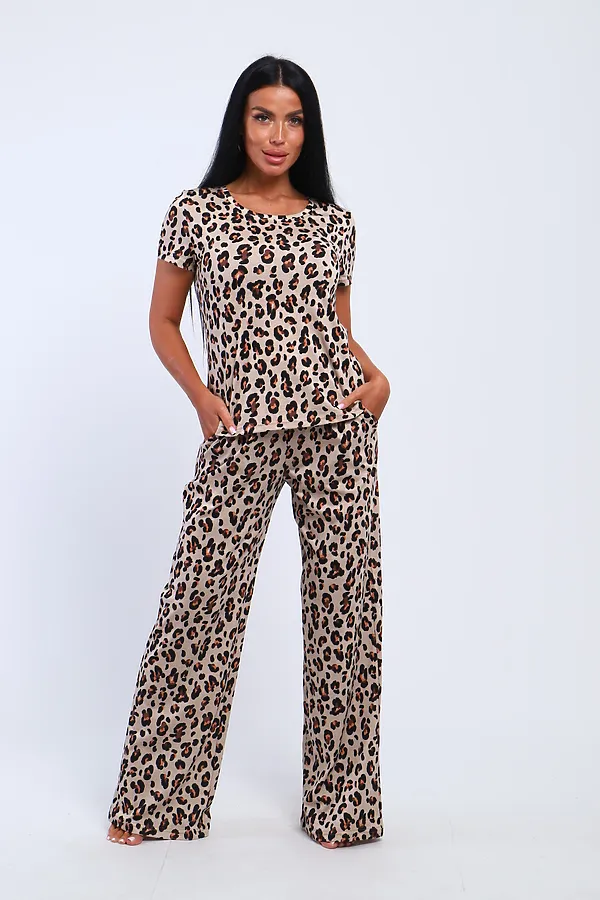 Костюм с брюками 74727 НАТАЛИ, леопардовый - фото 1