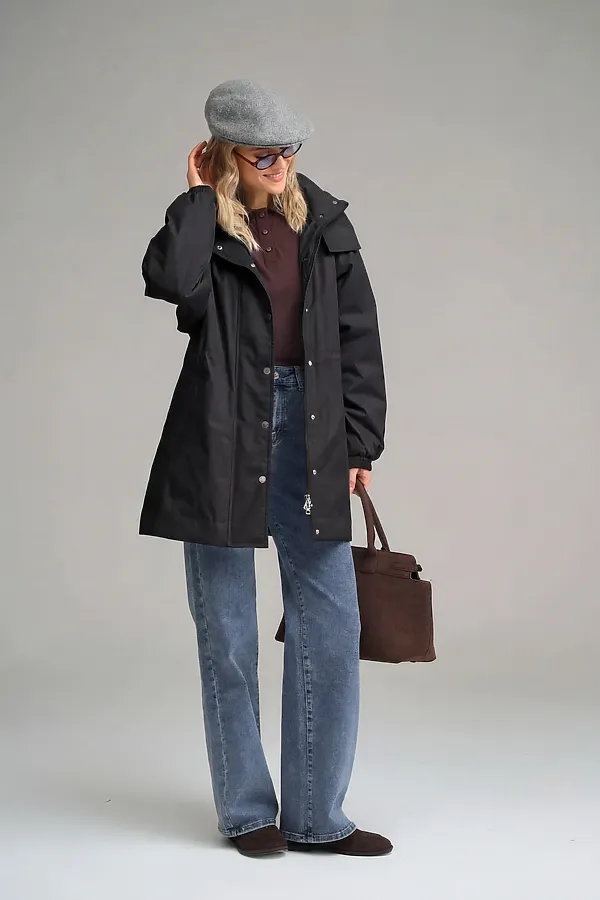 Плащ женский HOOPS, черный - фото 1