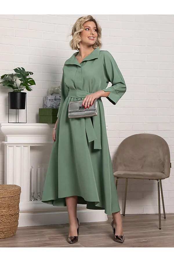 Платье Лорита LADY TAIGA, серо-зеленое - фото 1