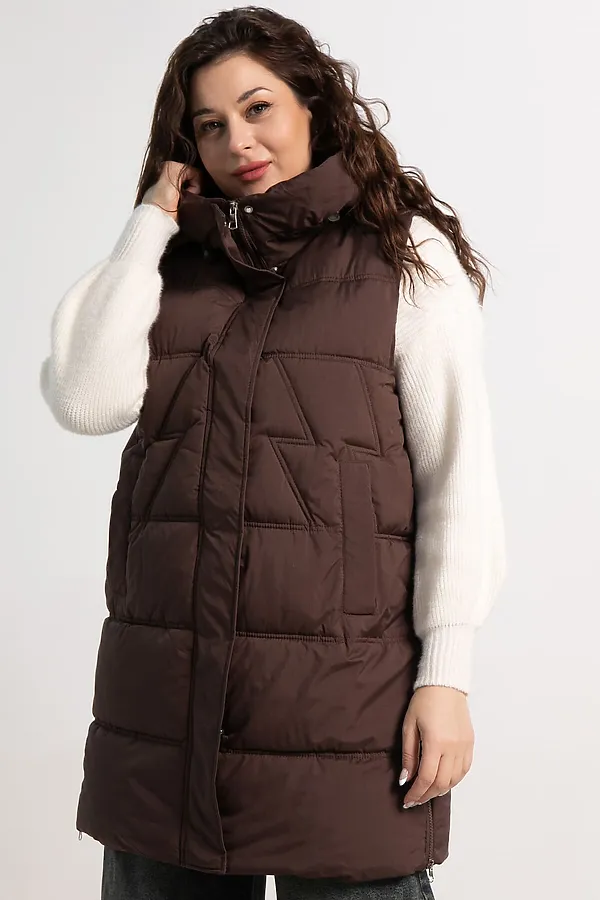 Жилет утепленный Вега LADY TAIGA, горький шоколад - фото 1