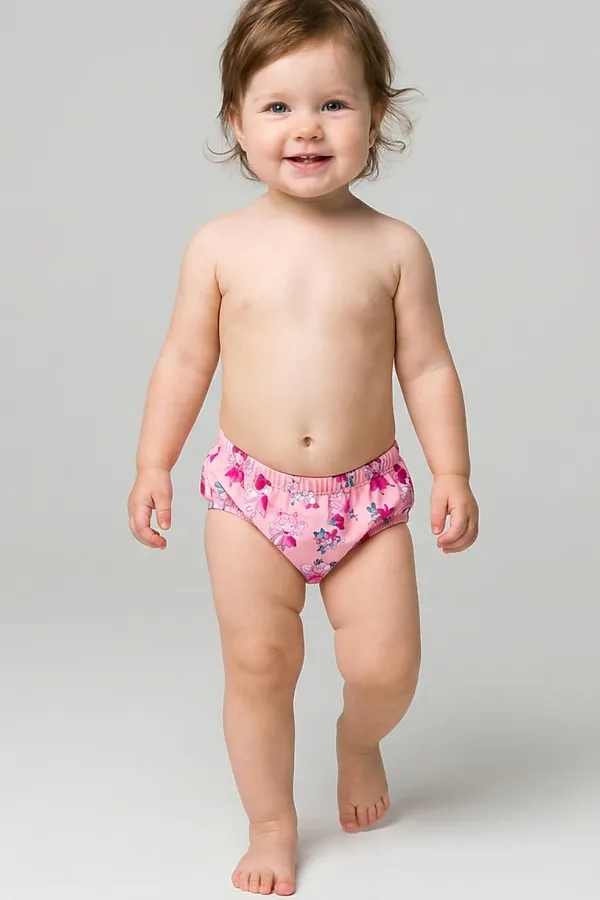 Плавки детские трикотажные на памперс для девочек PLAYTODAY, разноцветный - фото 1