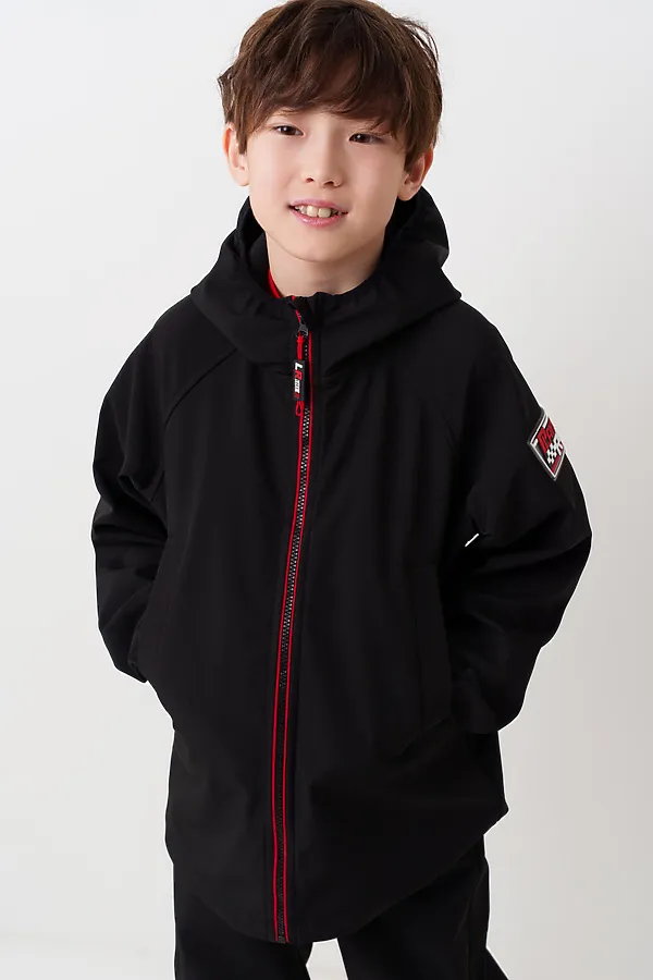 Куртка текстильная с полиуретановым покрытием для мальчиков (ветровка) PLAYTODAY, черный - фото 1