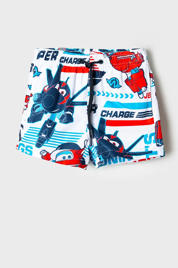 Шорты текстильные плавательные для мальчиков, средней длины PLAYTODAY, разноцветный - фото 1