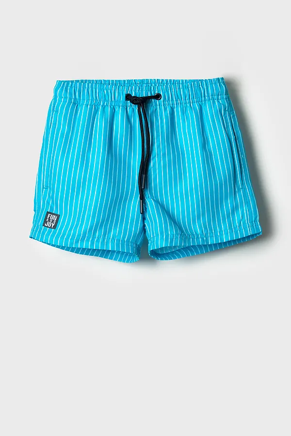 Шорты текстильные плавательные для мальчиков, средней длины PLAYTODAY, белый,ярко-синий - фото 1