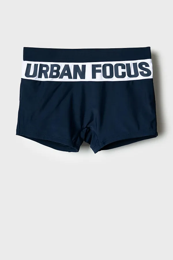 Плавки-шорты трикотажные для мальчиков, короткие PLAYTODAY, тёмно-синий,белый - фото 1