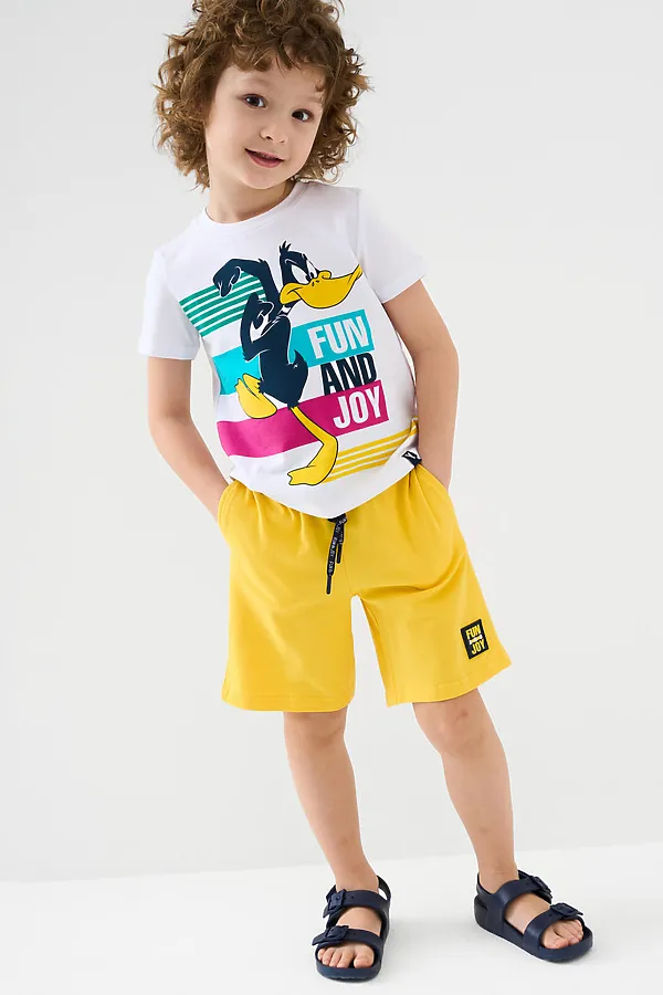 Фуфайка трикотажная для мальчиков (футболка) PLAYTODAY, белый - фото 1