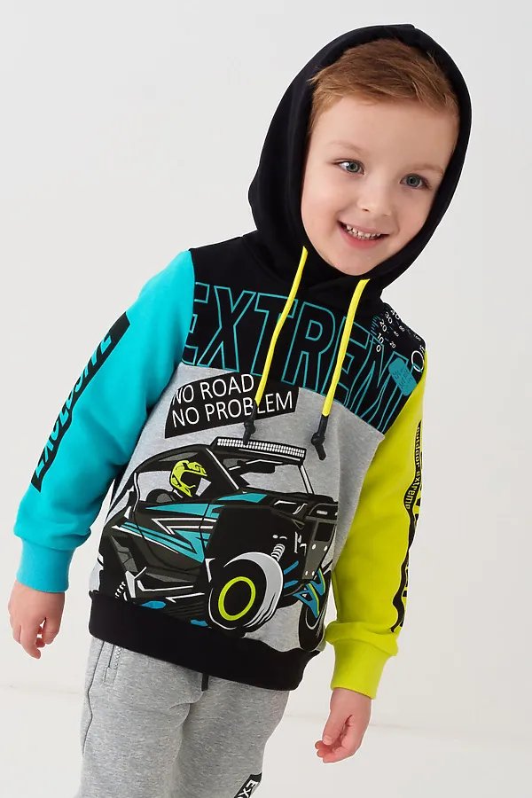 Толстовка трикотажная для мальчиков PLAYTODAY, разноцветный - фото 1