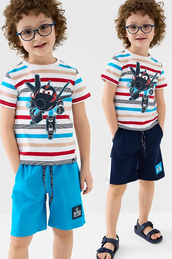 Шорты трикотажные для мальчиков, 2 шт в комплекте PLAYTODAY, тёмно-синий,ярко-синий - фото 1