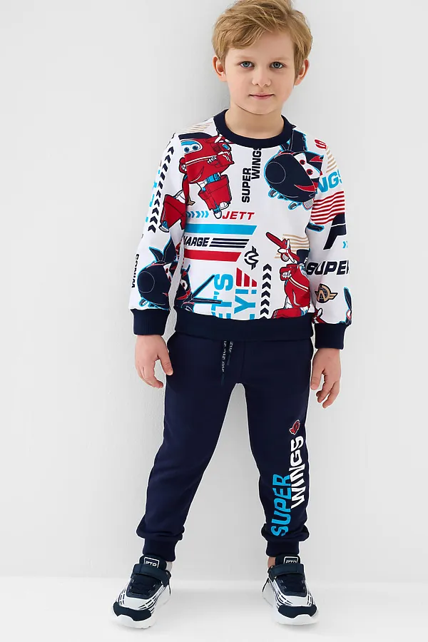 Комплект трикотажный для мальчиков: толстовка, брюки PLAYTODAY, разноцветный - фото 1