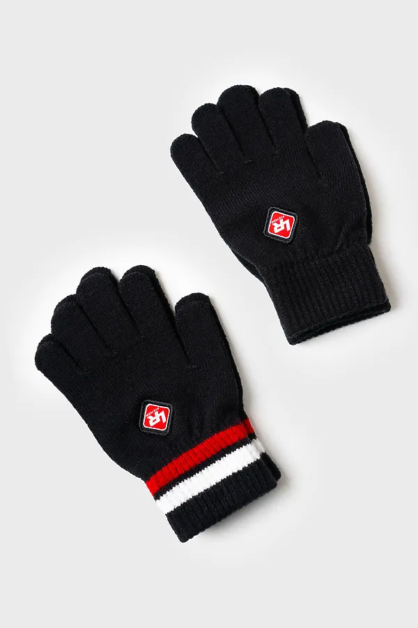 Перчатки трикотажные для мальчиков, 2 пары в комплекте PLAYTODAY, черный - фото 1