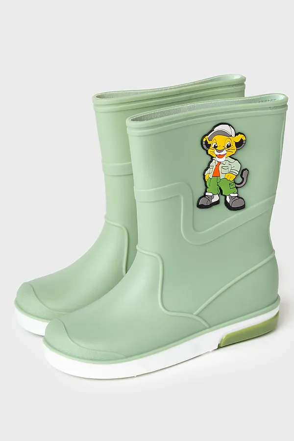 Сапоги резиновые для мальчиков PLAYTODAY, хаки - фото 1