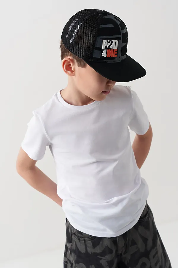 Кепка текстильная для мальчиков PLAYTODAY, черный - фото 1