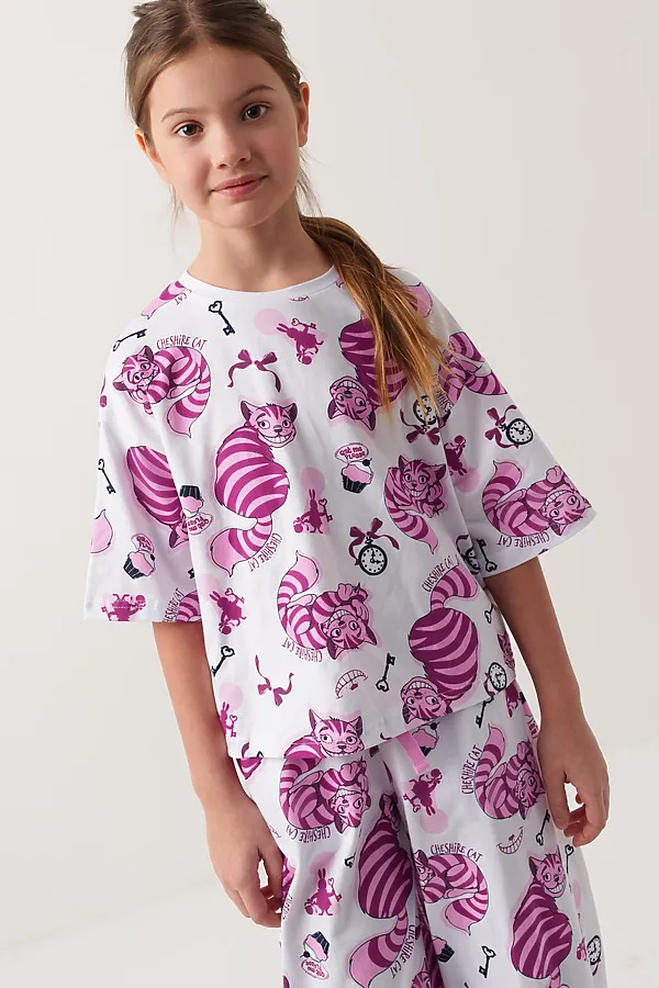Пижама трикотажная для девочек PLAYTODAY, разноцветный - фото 1