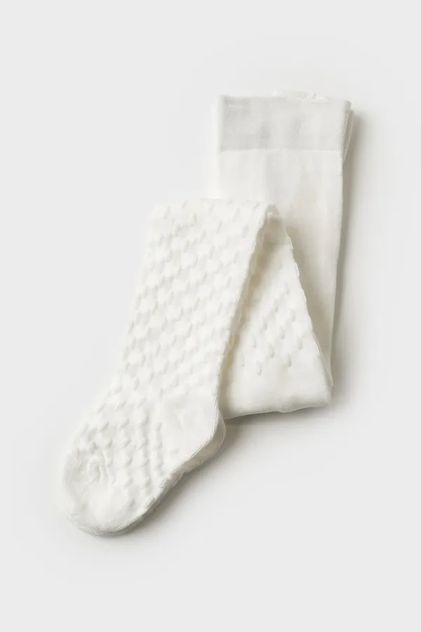 Колготки детские трикотажные для девочек PLAYTODAY, белый - фото 1