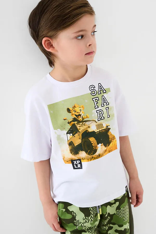 Фуфайка трикотажная для мальчиков (футболка) PLAYTODAY, белый - фото 1