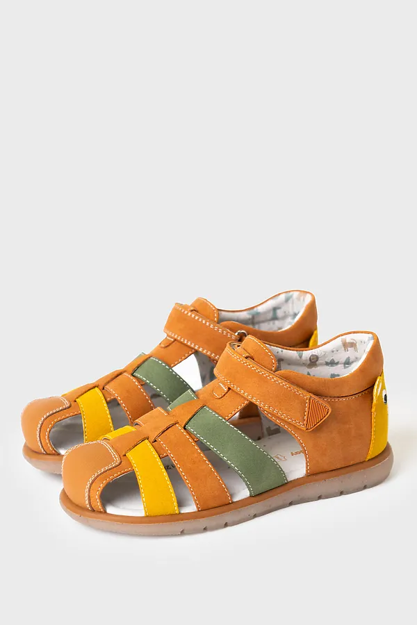 Сандалии для мальчиков PLAYTODAY, коричневый - фото 1