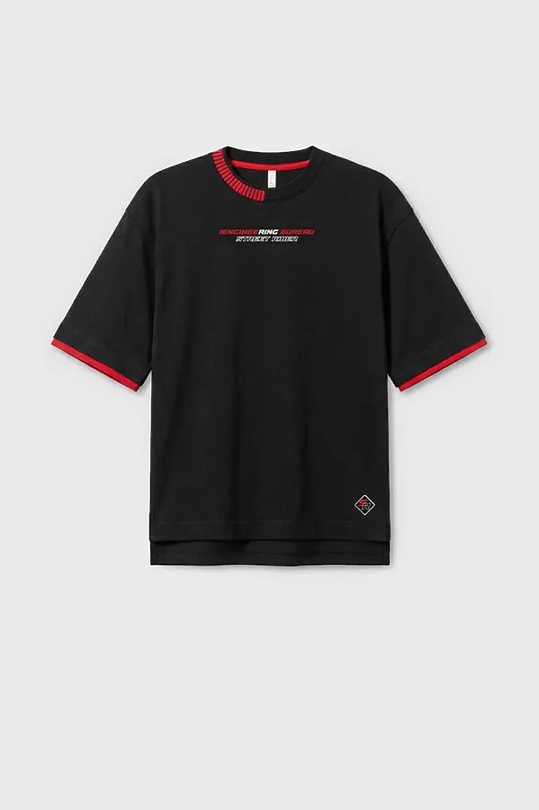 Фуфайка трикотажная для мужчин (футболка) PLAYTODAY, черный,красный - фото 1