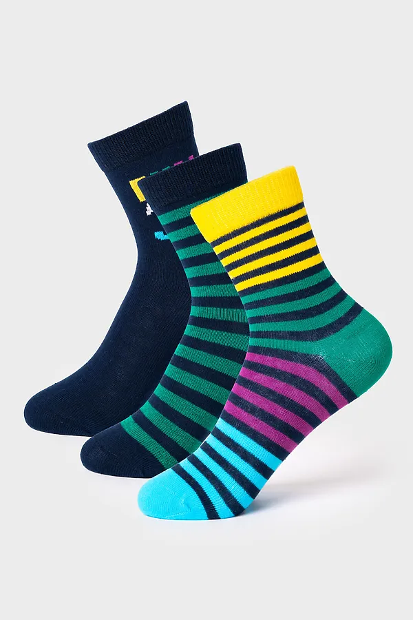 Носки трикотажные для мальчиков, 3 пары в комплекте PLAYTODAY, разноцветный - фото 1