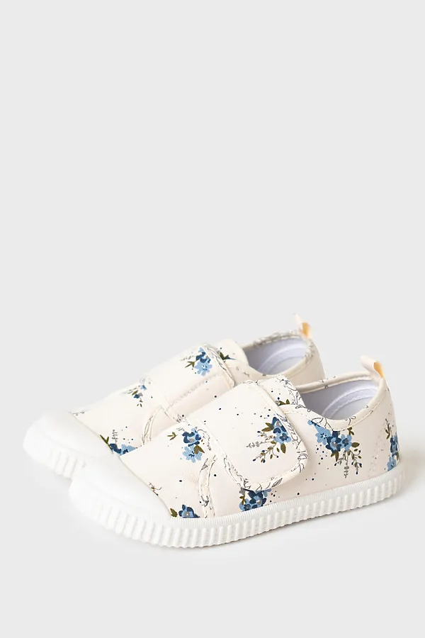 Полуботинки для девочек PLAYTODAY, белый,синий - фото 1