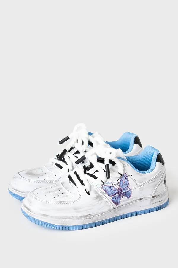 Полуботинки для девочек PLAYTODAY, белый,голубой,черный - фото 1