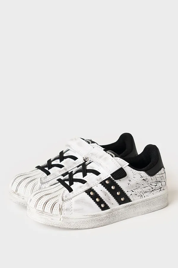 Полуботинки для мальчиков PLAYTODAY, белый,черный - фото 1