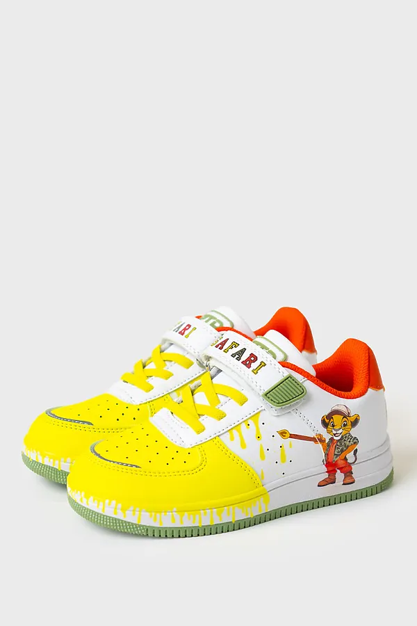 Полуботинки для мальчиков PLAYTODAY, белый,зеленый - фото 1