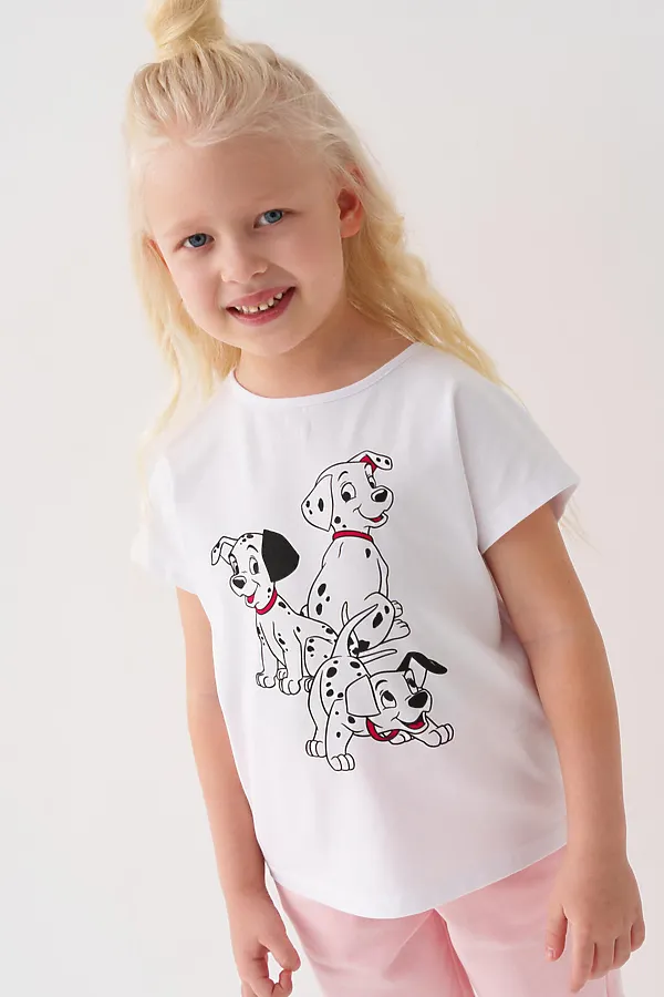 Джемпер трикотажный для девочек (футболка) PLAYTODAY, белый - фото 1