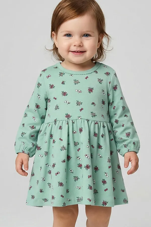 Платье детское трикотажное для девочек PLAYTODAY, разноцветный - фото 1