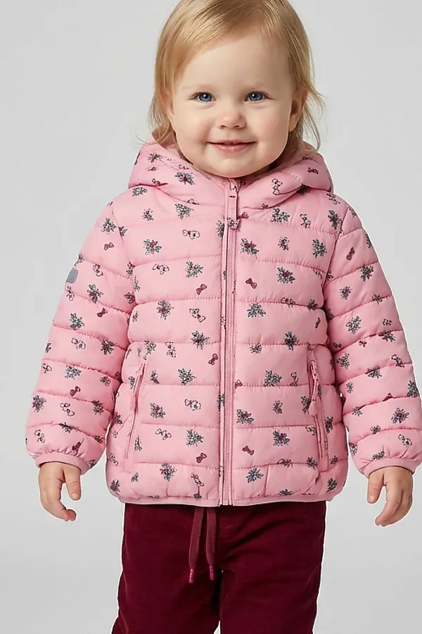 Куртка детская текстильная с полиуретановым покрытием для девочек PLAYTODAY, разноцветный - фото 1