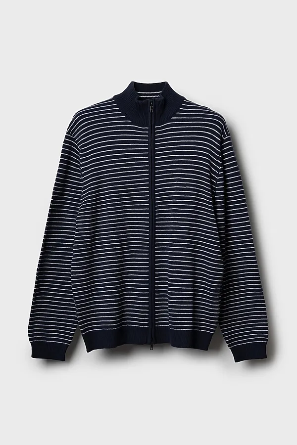 Кардиган трикотажный для мужчин PLAYTODAY, белый,тёмно-синий - фото 1