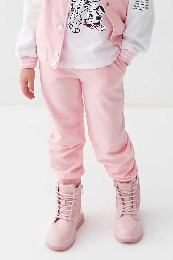 Брюки трикотажные для девочек PLAYTODAY, светло-розовый - фото 1