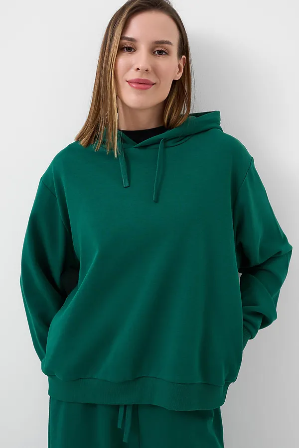 Толстовка трикотажная для женщин PLAYTODAY, зеленый - фото 1