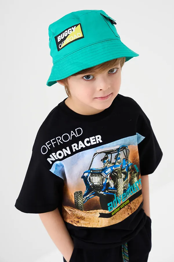 Панама текстильная для мальчиков PLAYTODAY, бирюзовый - фото 1