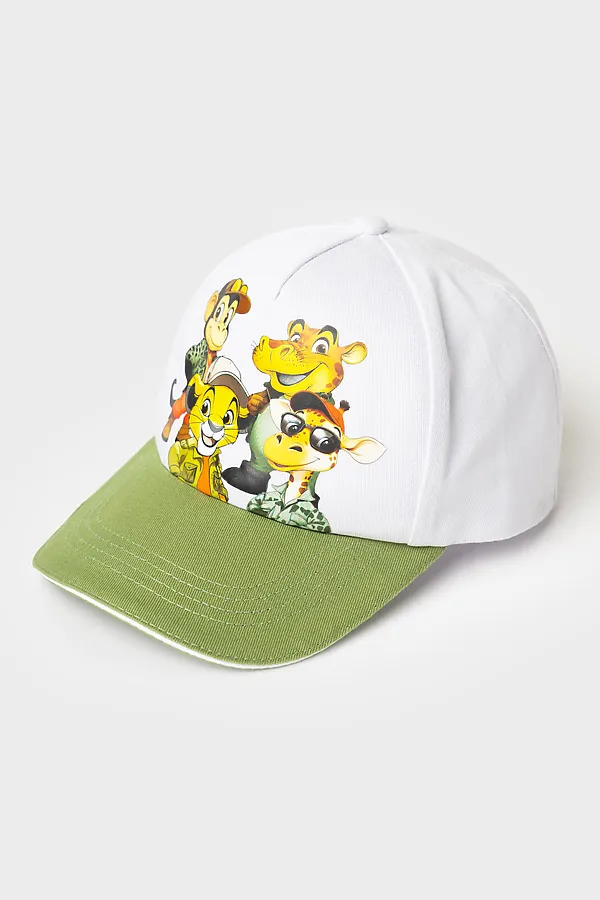 Кепка текстильная для мальчиков PLAYTODAY, белый,красный - фото 1