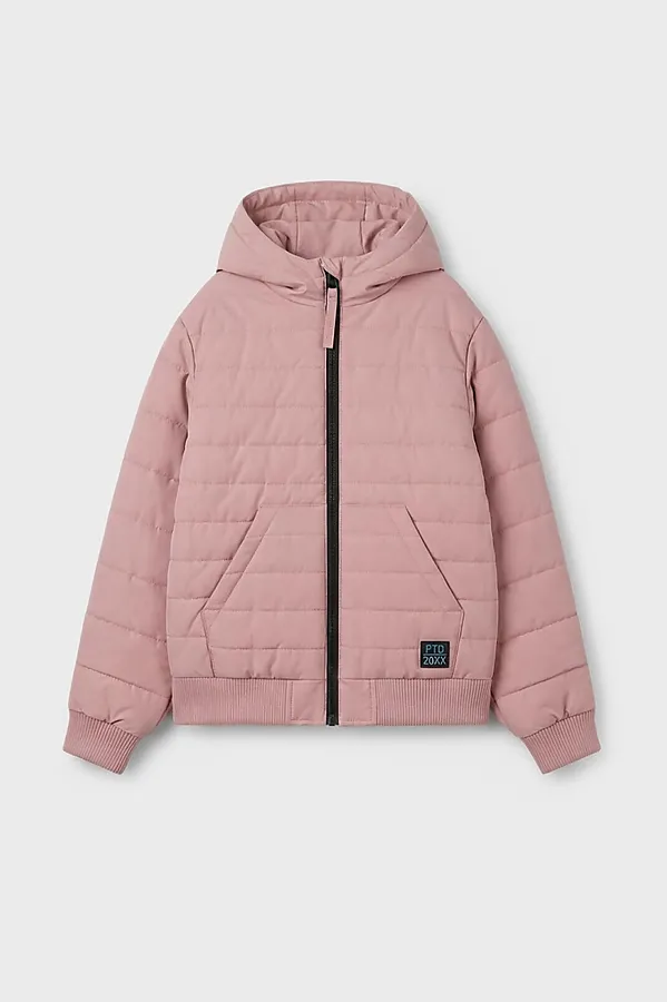 Куртка текстильная с полиуретановым покрытием для девочек PLAYTODAY, светло-розовый - фото 1