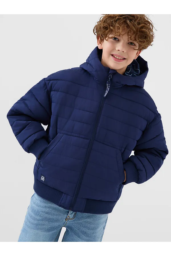 Куртка текстильная с полиуретановым покрытием для мальчиков PLAYTODAY, тёмно-синий - фото 1