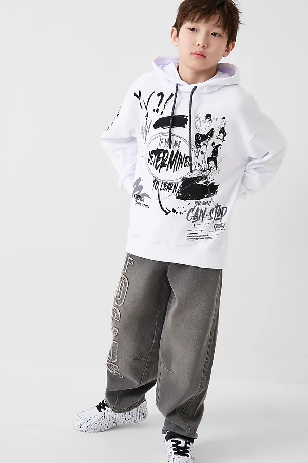 Толстовка трикотажная для мальчиков PLAYTODAY, белый - фото 1