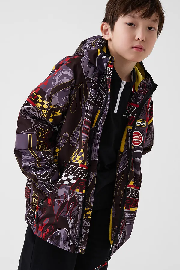 Куртка текстильная с полиуретановым покрытием для мальчиков (ветровка) PLAYTODAY, разноцветный - фото 1