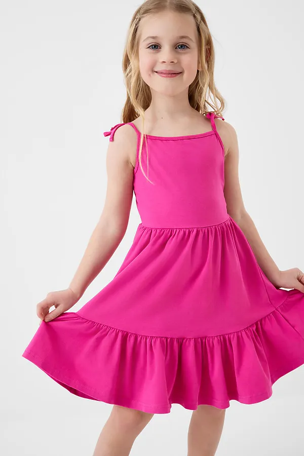 Сарафан трикотажный для девочек PLAYTODAY, розовый - фото 1