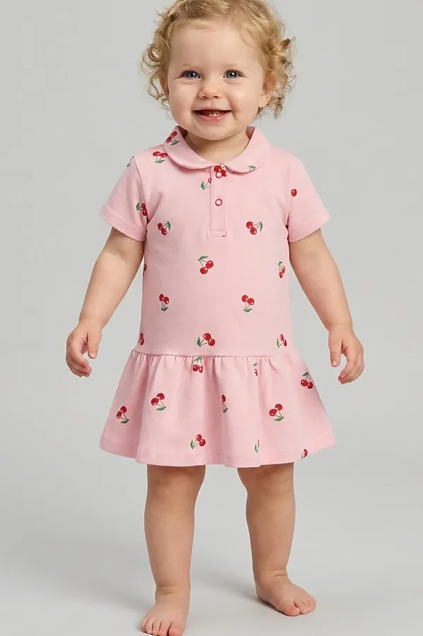 Платье детское трикотажное для девочек PLAYTODAY, разноцветный - фото 1