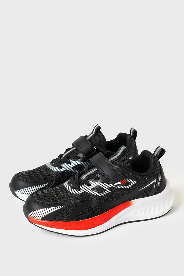 Полуботинки для мальчиков PLAYTODAY, черный,красный - фото 1