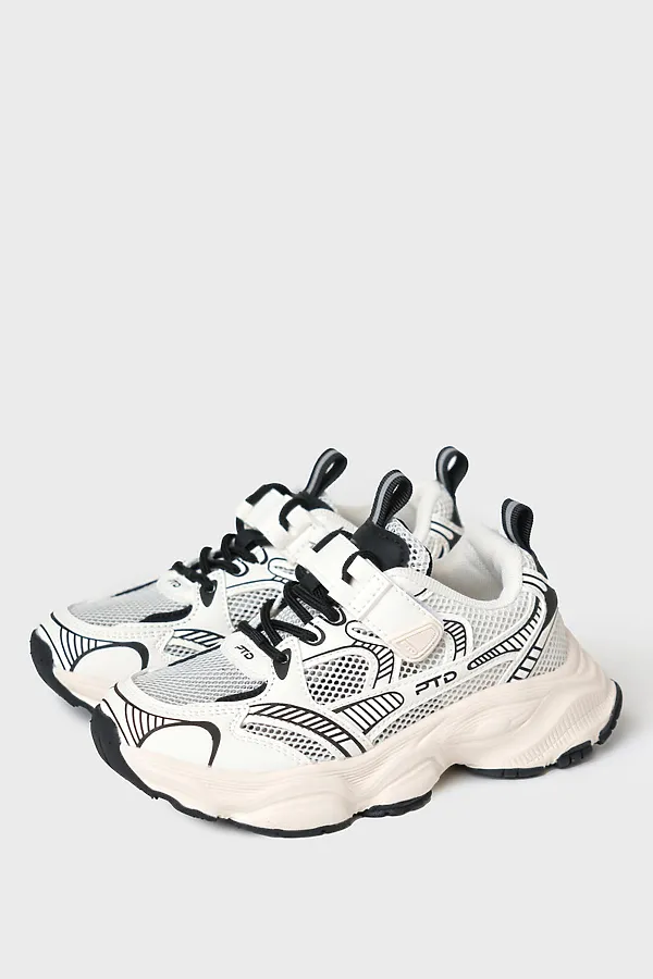 Полуботинки для девочек PLAYTODAY, белый,черный - фото 1