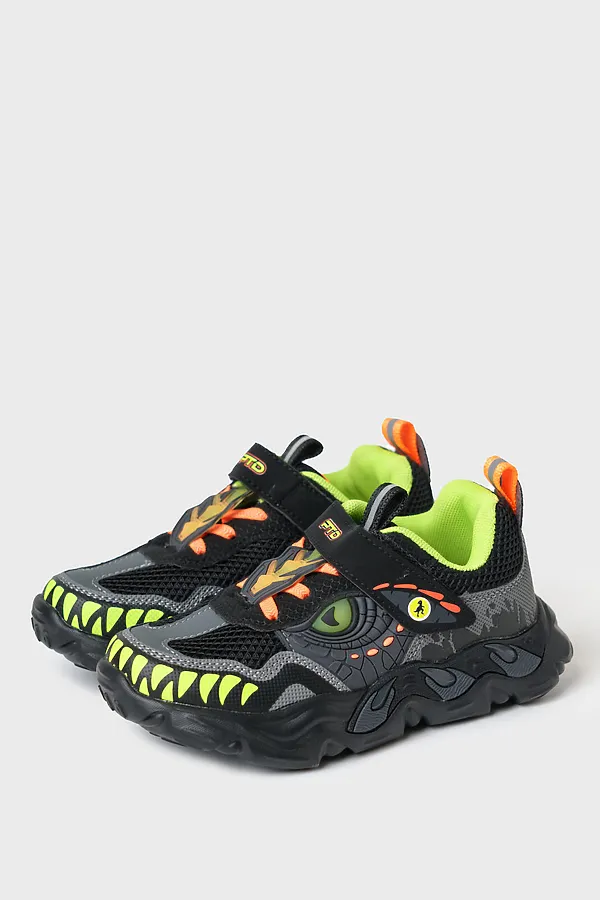 Полуботинки для мальчиков PLAYTODAY, черный,серый - фото 1