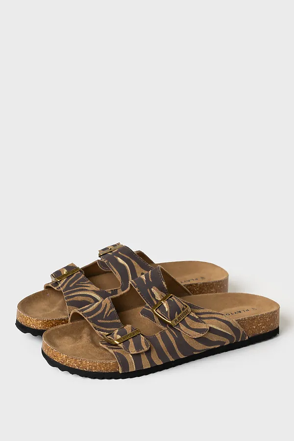 Туфли открытые женские PLAYTODAY, коричневый - фото 1