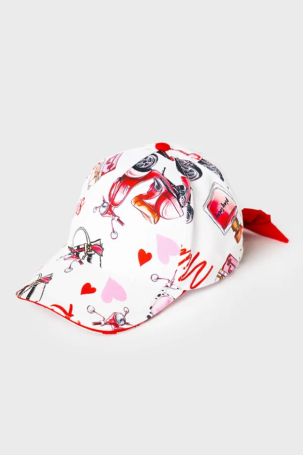 Кепка текстильная для девочек PLAYTODAY, разноцветный - фото 1