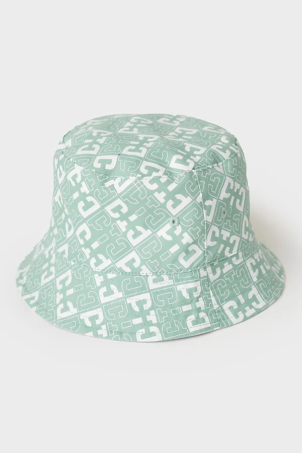 Панама текстильная для женщин PLAYTODAY, белый,светло-зеленый - фото 1