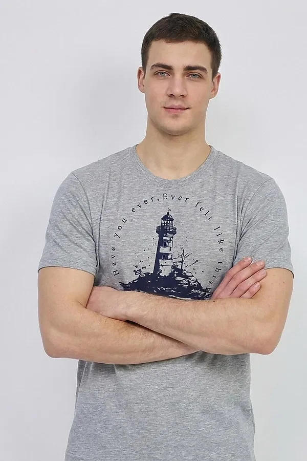 Футболка F5, серый меланж - фото 1