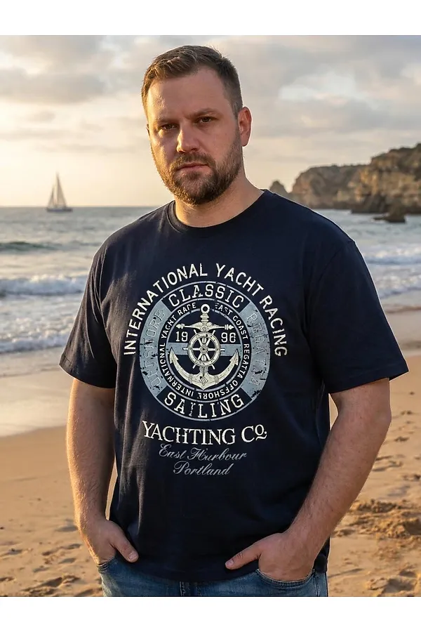 Футболка F5, темно-синий - фото 1